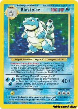 002/102 Blastoise Holo Rare Holofoil