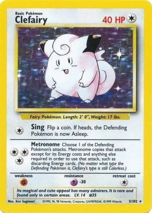 Holofoil Clefairy [005/102 Lightly Played ]