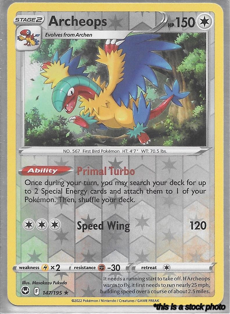 147/195 Archeops Holo Rare Reverse Holofoil