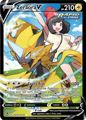 Ultra Rare Zeraora V [TG16/TG30 Near Mint ]