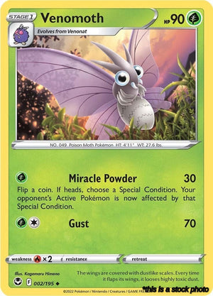Uncommon Venomoth [002/195 Lightly Played ]