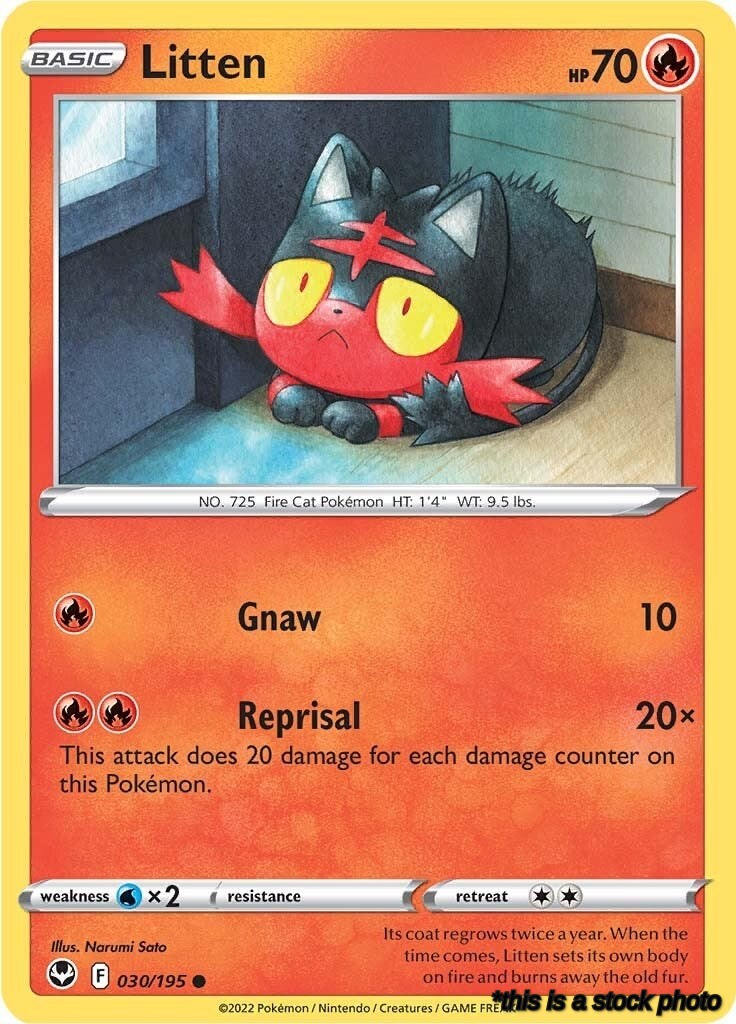 030/195 Litten Common Reverse Holofoil