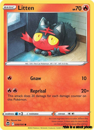 030/195 Litten Common Reverse Holofoil