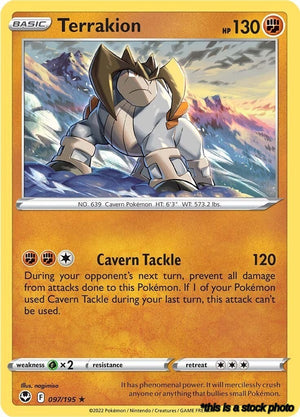 097/195 Terrakion Holo Rare Holofoil