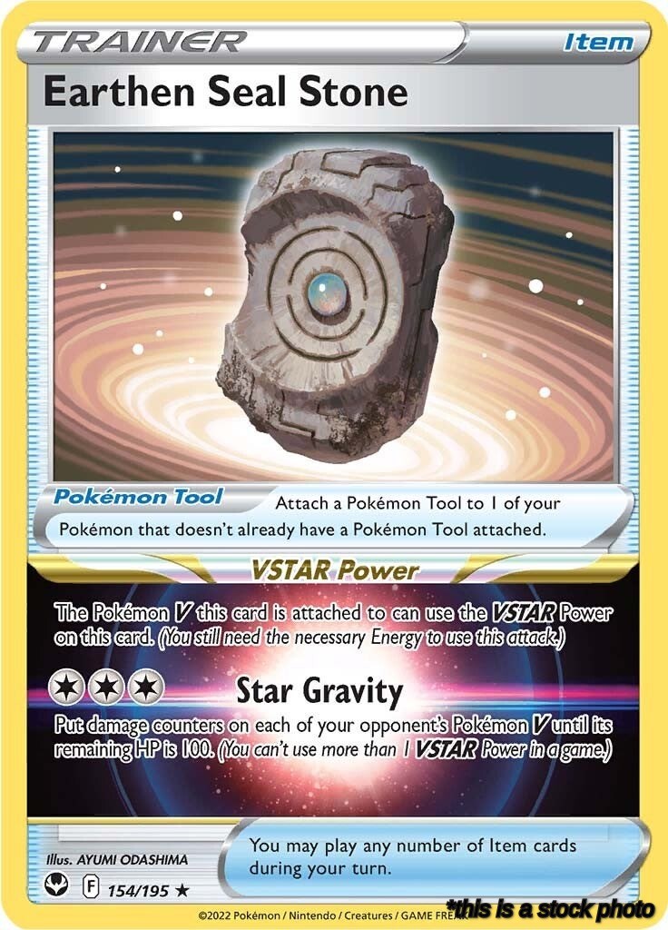 154/195 Earthen Seal Stone Holo Rare Holofoil