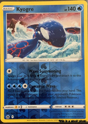 036/159 Kyogre Holo Rare Reverse Holofoil