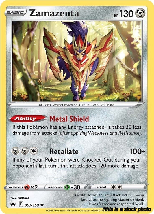 097/159 Zamazenta Holo Rare Holofoil