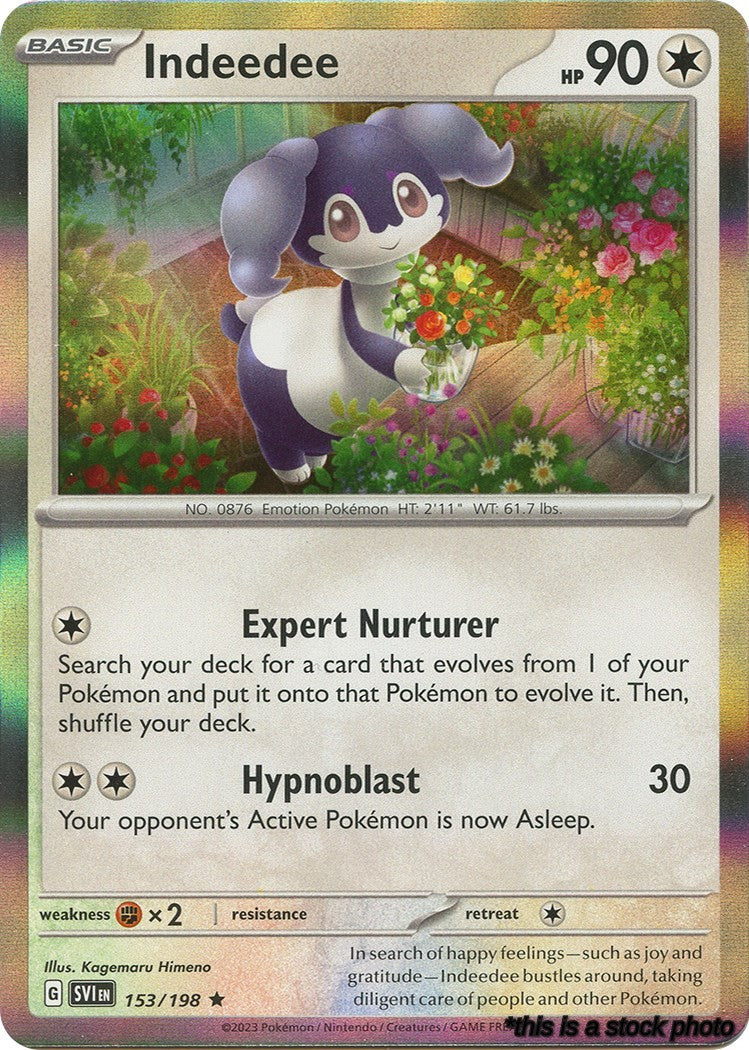 153/198 Indeedee Rare Holofoil