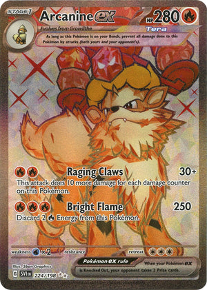 224/198 Arcanine ex Ultra Rare Holofoil