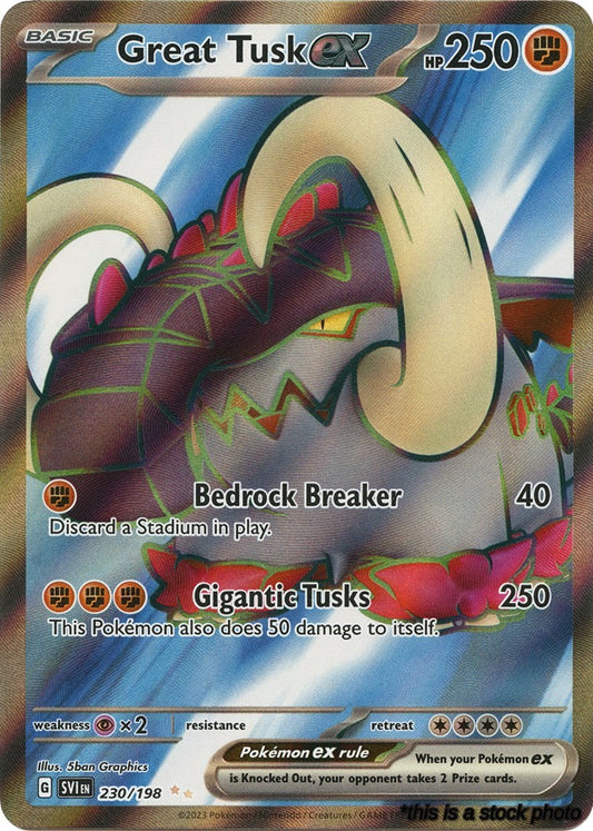 Ultra Rare Great Tusk ex - 230/198 [230/198 Moderately Played ]