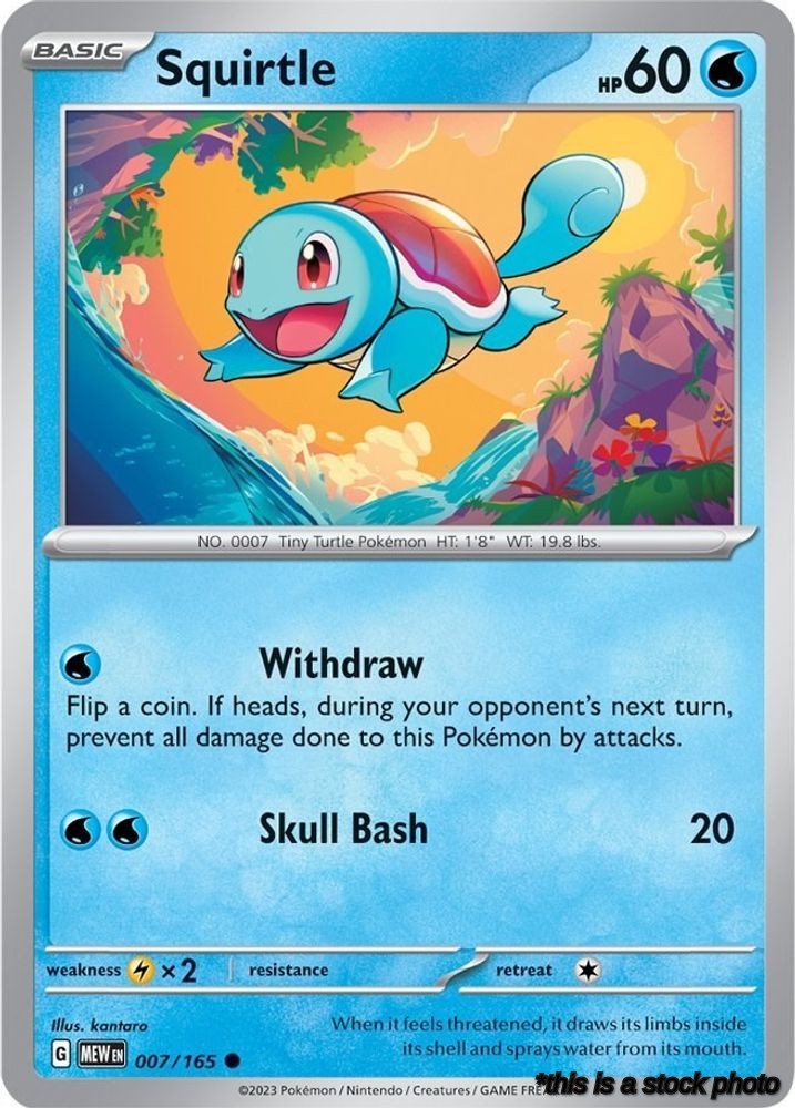 007/165 Squirtle Common Reverse Holofoil