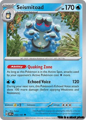 Uncommon Seismitoad [052/197 Near Mint ]