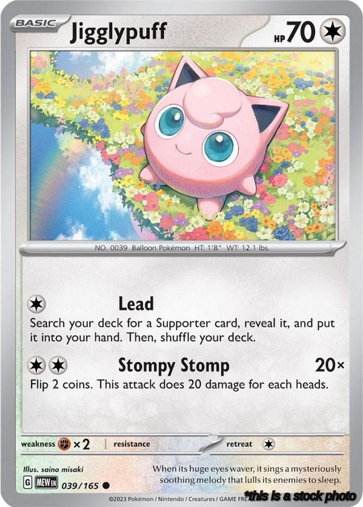 039/165 Jigglypuff Common Reverse Holofoil