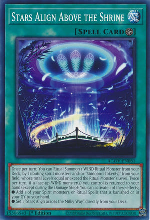 1st Edition Stars Align Above the Shrine [AGOV-EN061 Near Mint] Common / Short Print