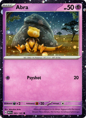 063/165 Abra (Cosmos Holo) Promo Holofoil