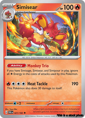 Uncommon Simisear [021/182 Near Mint ]