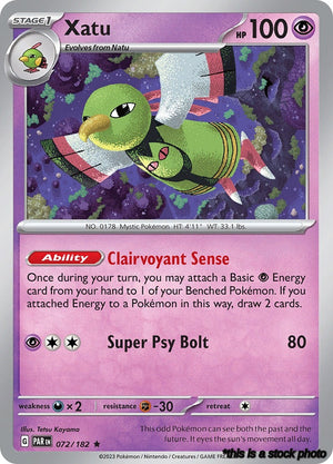 072/182 Xatu Rare Reverse Holofoil