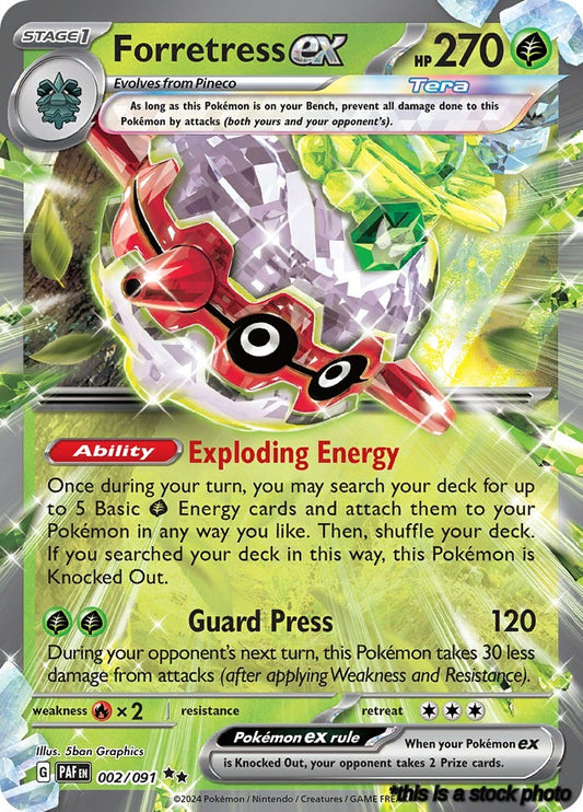 Double Rare Forretress ex - 002/091 [002/091 Near Mint ]