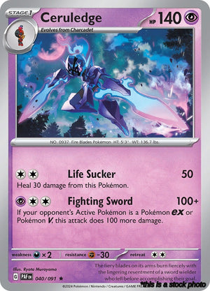 040/091 Ceruledge Rare Reverse Holofoil