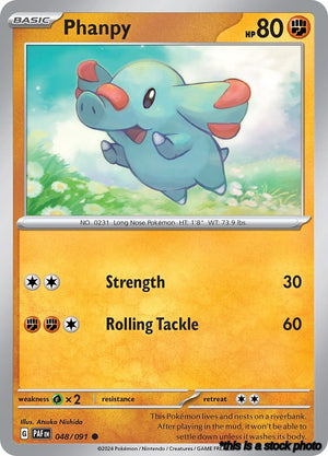 Reverse Holofoil Phanpy [048/091 Near Mint ]