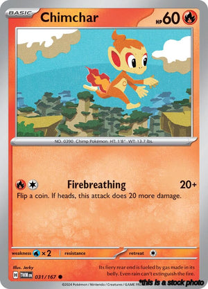 031/167 Chimchar Common Reverse Holofoil