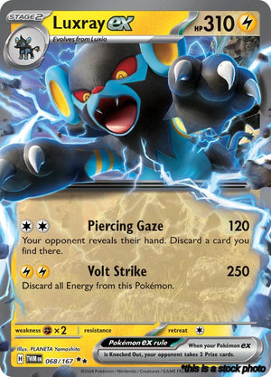 Double Rare Luxray ex - 068/167 [068/167 Lightly Played ]