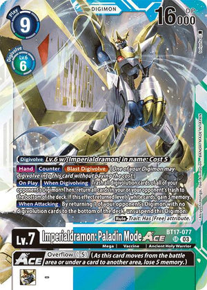 Imperialdramon: Paladin Mode ACE [BT-17 - BT17-077 SR]