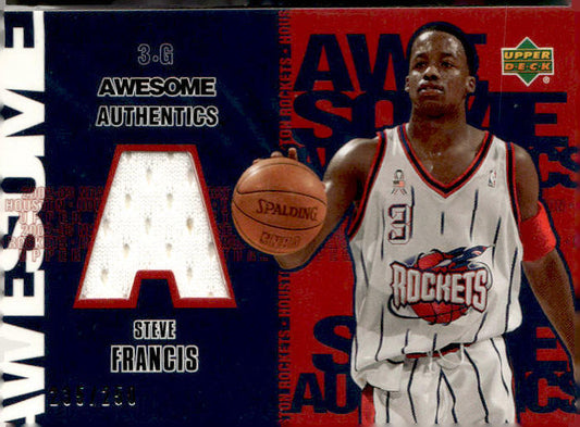 2002-03 UD Authentics #SF-A Steve Francis Awesome Authentics #/250