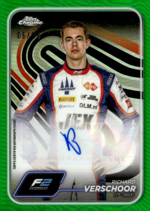 2024 Formula 1 #CAC-VERS Richard Verschoor Autographs Green Refractors #/99