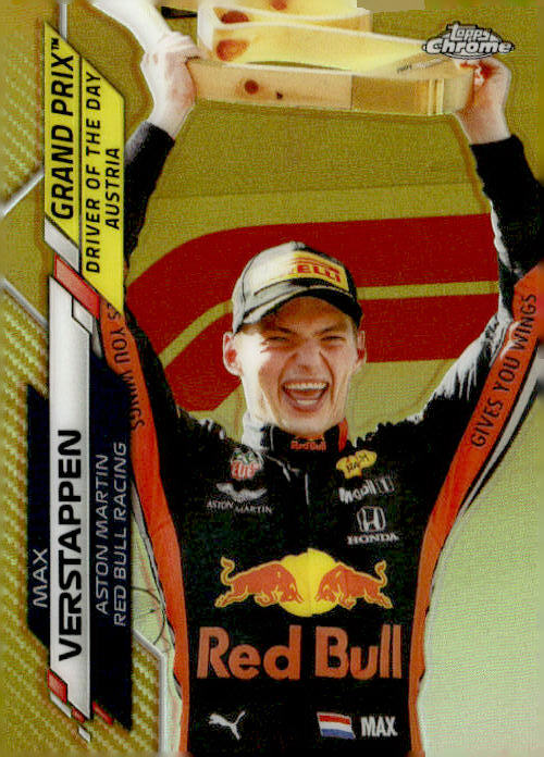 2020 Topps Chrome Formula 1 #162 Max Verstappen Gold Refractor #/50