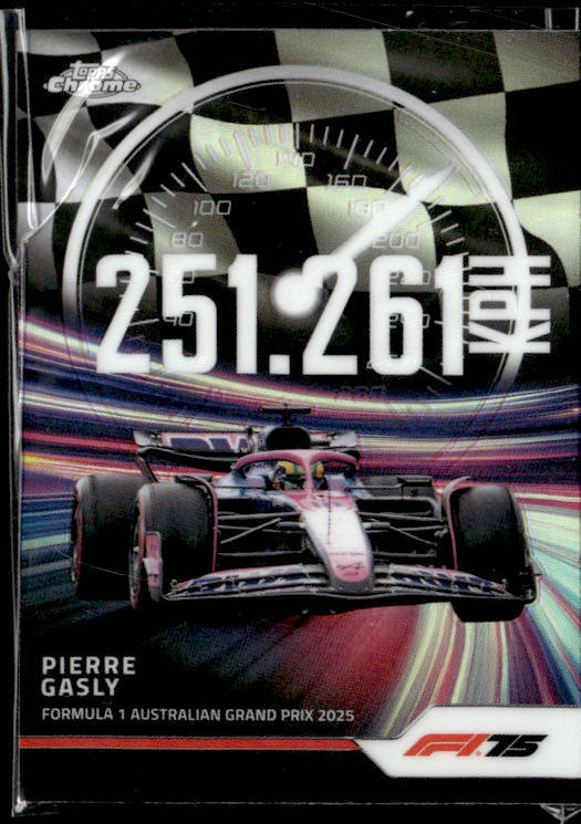 2025 Topps Chrome Formula 1 #TS-8 Pierre Gasly Top Speed