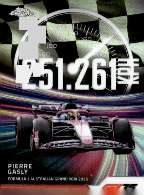 2025 Topps Chrome Formula 1 #TS-8 Pierre Gasly Top Speed