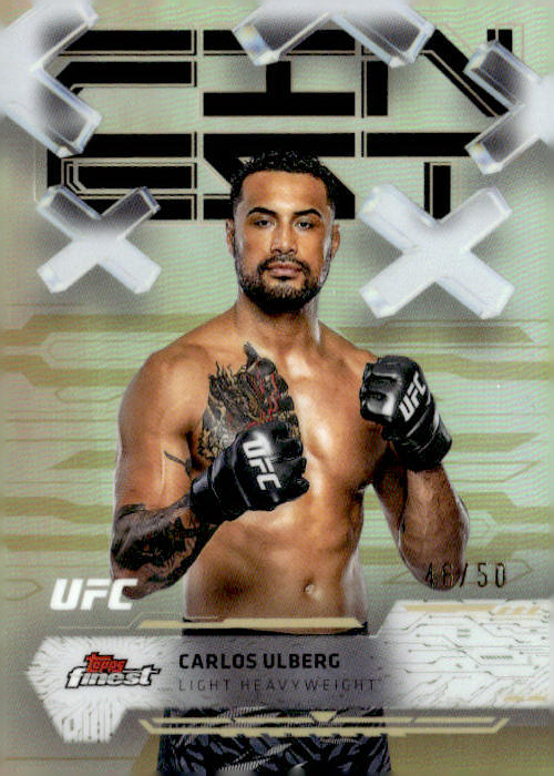2025 Topps Finest UFC #37 Carlos Ulberg Gold Refractors /50 #/50