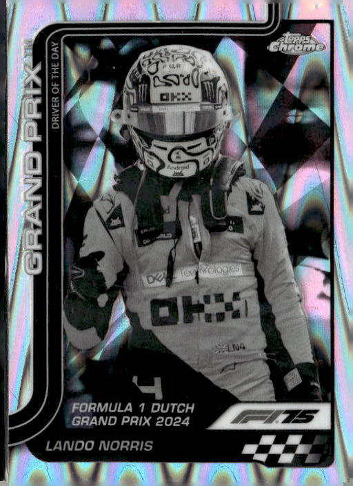 2025 Topps Chrome Formula 1 #136 Lando Norris F1 75th Anniversary Refractor #/75