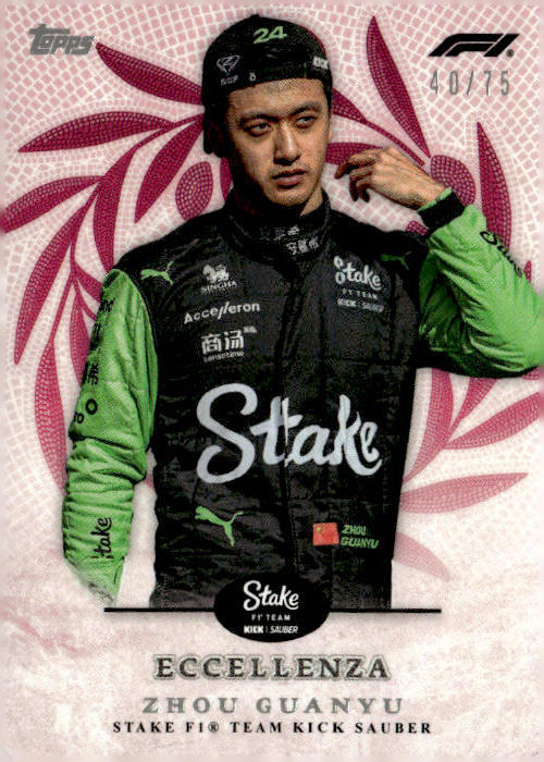 2024 Topps Eccellenza Formula 1 #NNO Zhou Guanyu Pink #/75