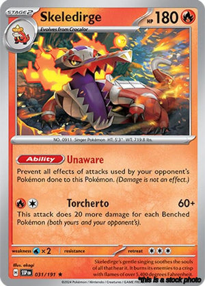 031/191 Skeledirge Rare Holofoil