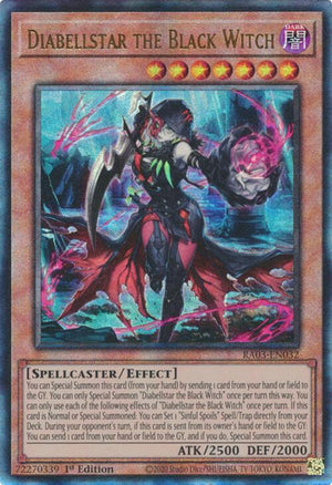 1st Edition Diabellstar the Black Witch (PUR) [RA03-EN032 Near Mint] Prismatic Ultimate Rare