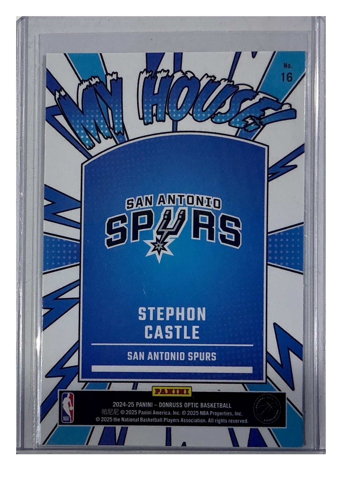 2024-25 Donruss Optic #16 Stephon Castle My House