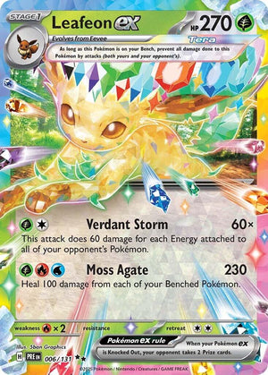 Holofoil Leafeon ex - 006/131 [006/131 Near Mint ]