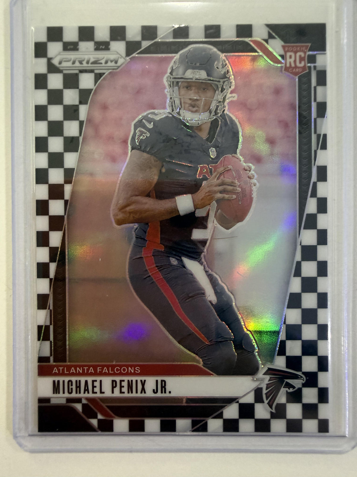 2024 Panini Prizm #378 Michael Penix Jr. Black and White Checker