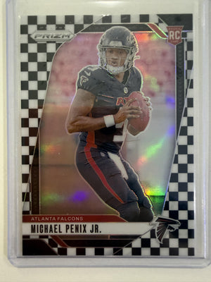 2024 Panini Prizm #378 Michael Penix Jr. Black and White Checker
