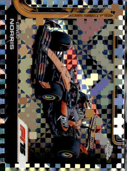 2025 Topps Chrome Formula 1 #77 Lando Norris Checker Flag Refractor