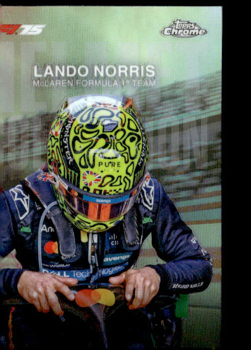 2025 Topps Chrome Formula 1 #HC-4 Lando Norris Helmet Collection