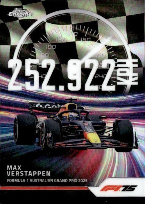 2025 Topps Chrome Formula 1 #TS-1 Max Verstappen Top Speed