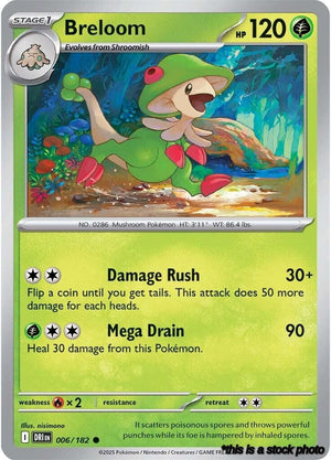 006/182 Breloom Common Reverse Holofoil