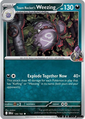 126/182 Team Rocket's Weezing Uncommon Normal