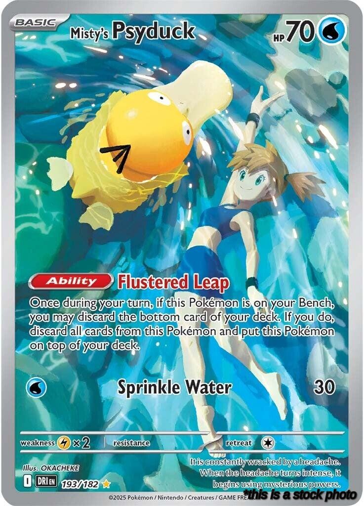 193/182 Misty's Psyduck Illustration Rare Holofoil