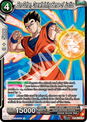 BT28-113 Son Gohan, Overwhelming Sense of Justice