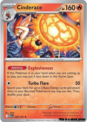 028/132 Cinderace Rare Holofoil