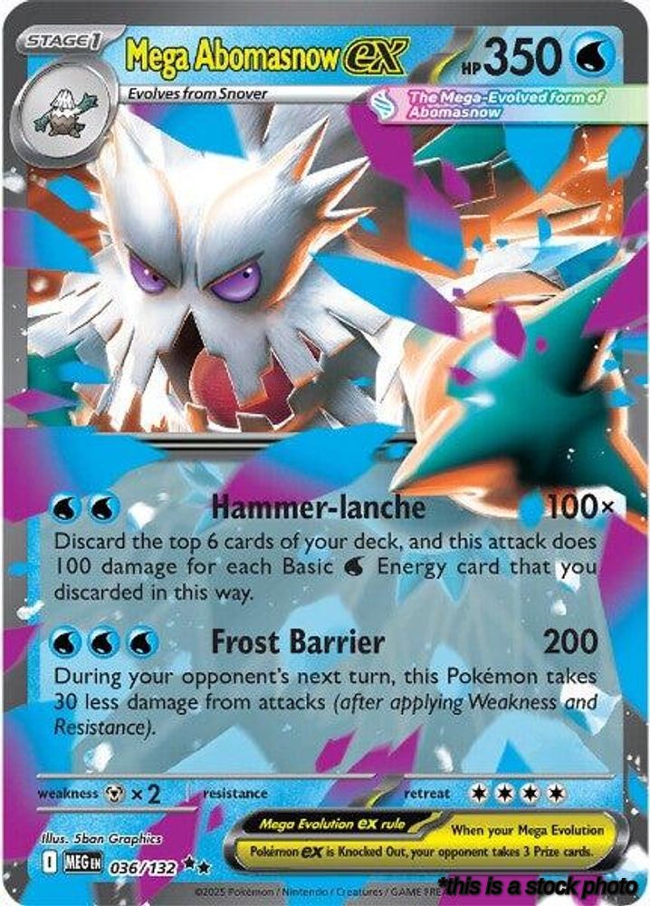Double Rare Mega Abomasnow ex - 036/132 [036/132 Near Mint ]